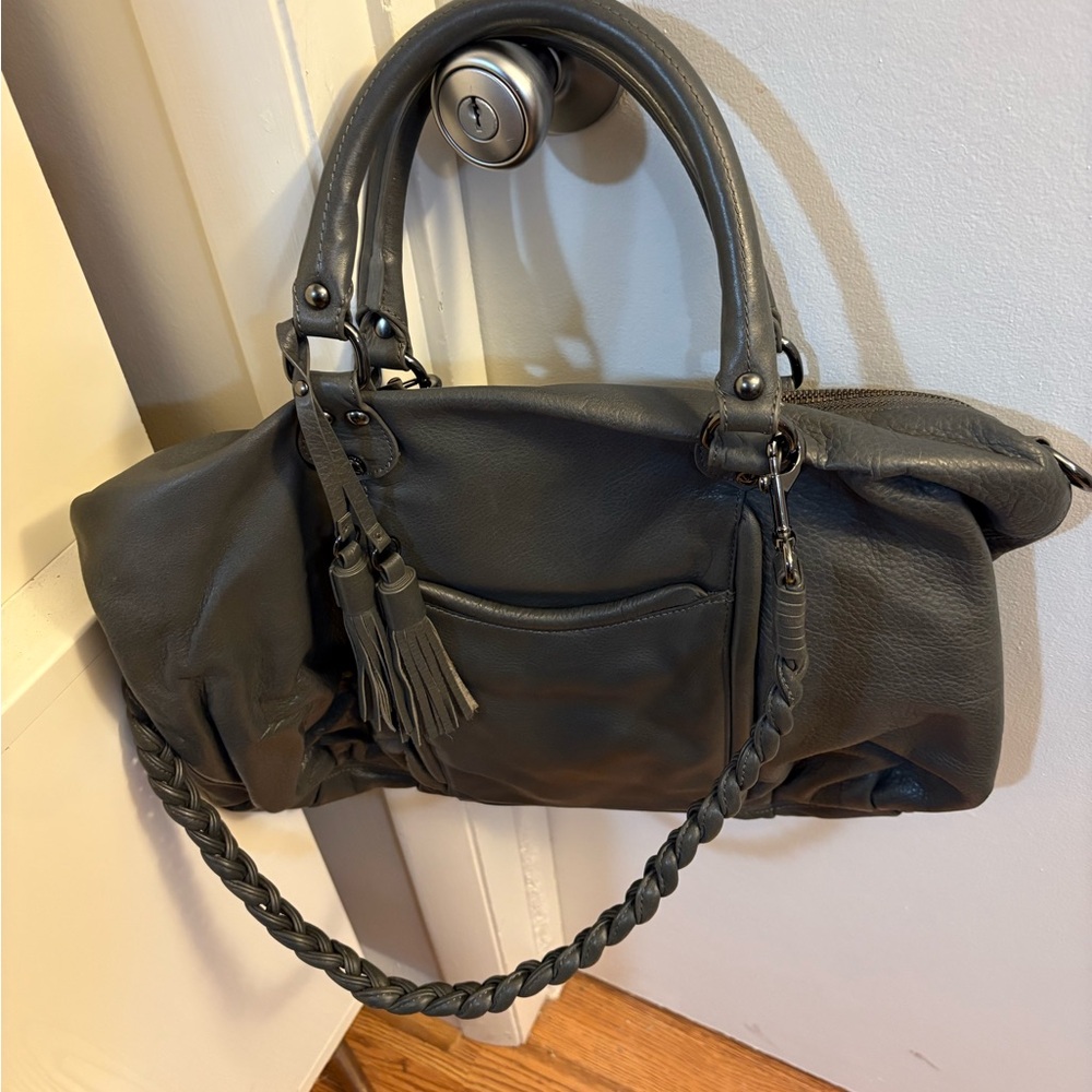 NWOT Elegant Hayden Harnett Gray Leather Handbag